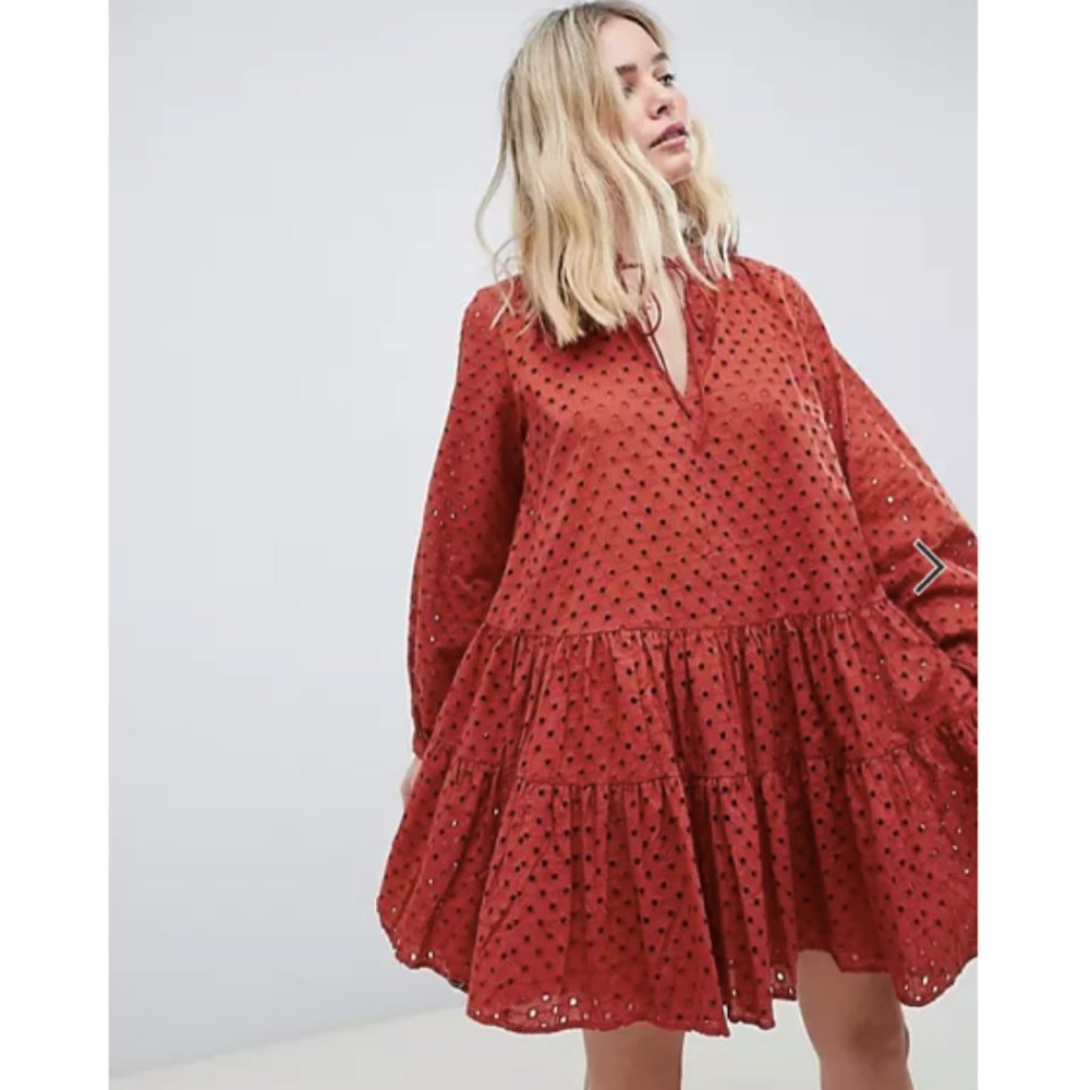 ASOS Mini Broderie Dress - Picture 5 of 9